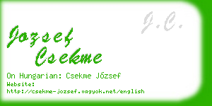 jozsef csekme business card